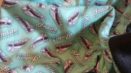 Indian Motorcycle Print Fabric